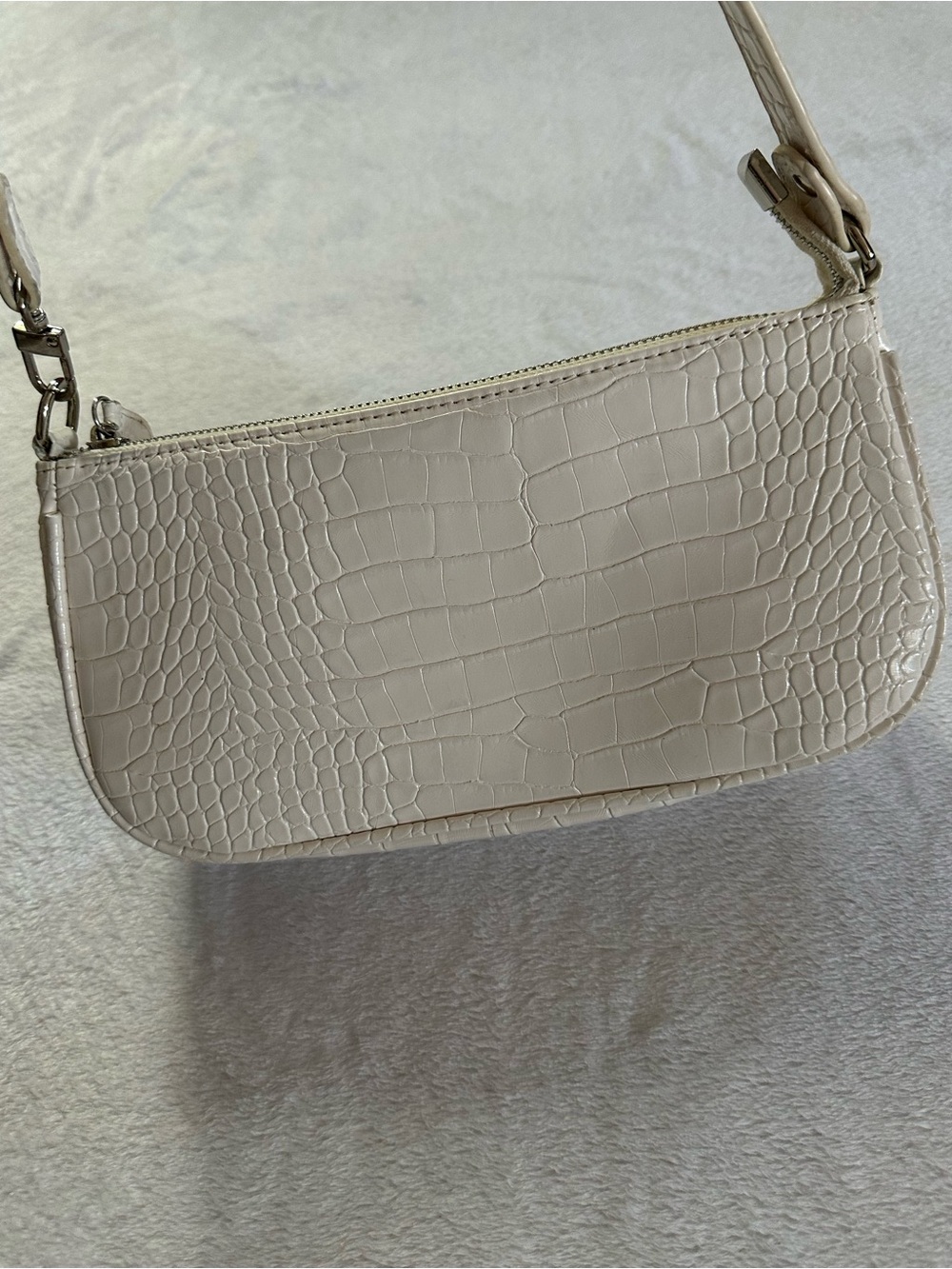 Crocodile Embossed Shoulder Bag in White Small Purse Handbag Amazon Loiral - Picture 2 of 16
